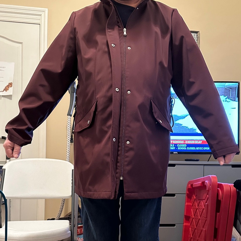 Liz Claiborne women Maroon Raincoat